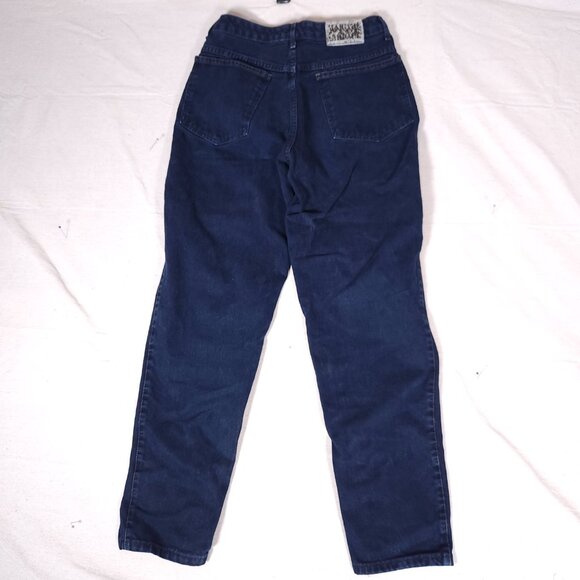 Marithe Francois Girbaud Blue Jeans Womens 9/10 Short Logo Denim Pants FLAW - Picture 2 of 16